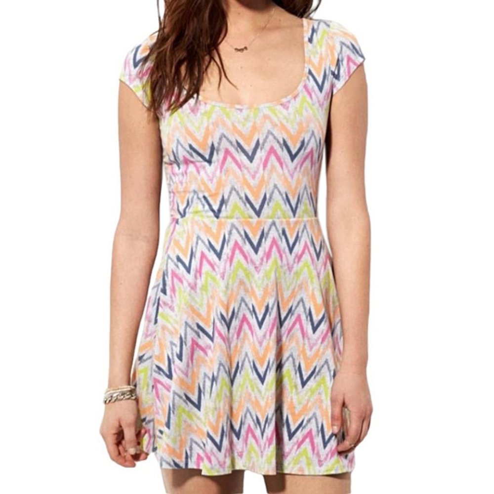American Eagle Chevron Dress – Fit & Flare, Skater Dress